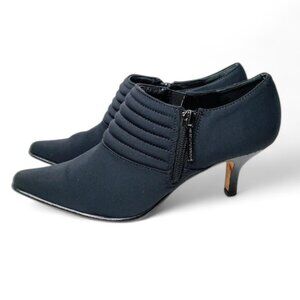 Donald J Pliner Monica Booties Women's Black Kitten Heel Pointy Toe Evening 6M